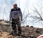 Gaisras &scaron;alia automagistralės Vilnius-Kaunas, ties &bdquo;Tvirtovės&ldquo; užeiga 2015 m. kovo 18 d. 