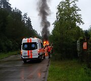 Vilniuje sudegė &bdquo;Ford Transit&ldquo; 2015 m. gegužės 27 d. 