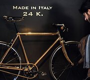 24 karatų auksu dengtas dviratis