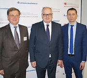 AB Lietuvos geležinkeliai generalinis direktorius dr. Stasys Dailydka, VGTU rektorius prof. Alfonsas Daniūnas, klubo koordinatorius Giedrius Garbinčius