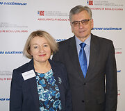 VGTU Geležinkelių transporto katedros reikalų tvarkytoja Virginija Bobinienė ir AB Lietuvos geležinkeliai generalinio direktoriaus patarėjas Stanislavas Naimovičius