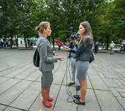 Eismo dalyvių lenktynės Kaune: maratonininkas prie&scaron; dviratį, autobusą ir automobilį
