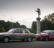 2000 km žygis i&scaron; Vilniaus į Paryžių su 30 metų senumo &bdquo;Peugeot 305&ldquo; ir naujuoju 308