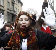 Studentų protestas Romoje