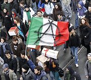 Studentų protestas Romoje
