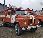 Sena ugniagesių technika Ch.Frenkelio vilos kieme