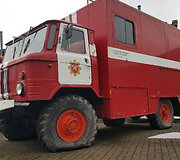 Sena ugniagesių technika Ch.Frenkelio vilos kieme