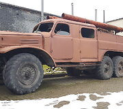 Sena ugniagesių technika Ch.Frenkelio vilos kieme