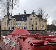 Sena ugniagesių technika Ch.Frenkelio vilos kieme