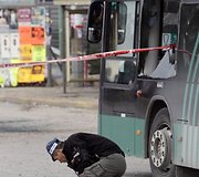 Sprogimas Jeruzalės autobusų stotelėje