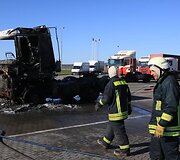 Sudegęs vilkikas