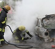 Vilniuje sudegė &bdquo;Audi&ldquo;