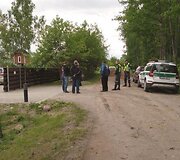 Užtverta gatvė Alytaus rajono Radžiūnų gyvenvietėje
