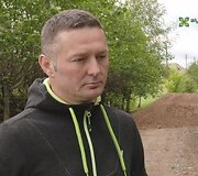 Užtverta gatvė Alytaus rajono Radžiūnų gyvenvietėje