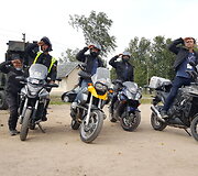 &bdquo;Mototurizmo ralio&ldquo; dalyviai Oro gynybos batalione Radvili&scaron;kyje