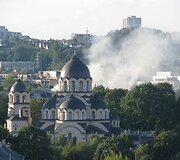 Gaisras Žvėryne: už cerkvės degė medinis namas