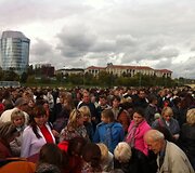 Lenkų protesto mitingas prie Lietuvos respublikos Seimo
