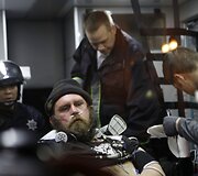Oklande protestuotojai susigrūmė su policija.