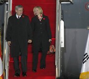 Kanados premjeras Stephenas Harperis su žmona Laureen Ann Harper