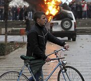 Protesto akcija Tiranoje virto kruvinomis kautynėmis.