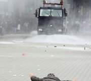 Protesto akcija Tiranoje virto kruvinomis kautynėmis.