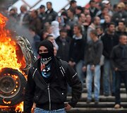 Protesto akcija Tiranoje virto kruvinomis kautynėmis.