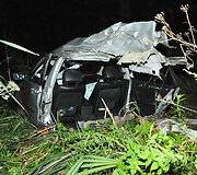 BMW priekis avarijos vietoje
