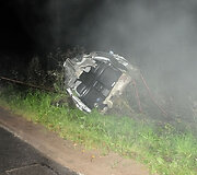 BMW priekis avarijos vietoje