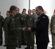 NATO oro policijos misijos karinių vienetų pasikeitimo ceremonija 