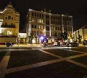 Įvykio vietoje Vilniaus senamiestyje