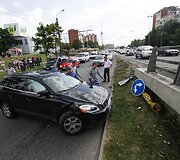 Avarijos vietoje Vilniuje, Laisvės pr.