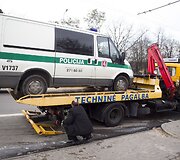 Įvykio vietoje Vilniuje, &Scaron;vitrigailos g.