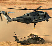 Sunkusis sraigtasparnis CH-53E &bdquo;Super Stallion&ldquo; Irake