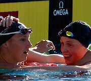 Hannah Miley ir Katinka Hosszu
