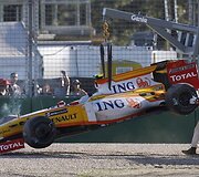 Nelsono Piquet &bdquo;Renault&ldquo; bolidas nebevažiuoja.