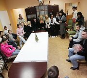 Kleiza padovanojo vaikams suvenyrų ir pabendravo