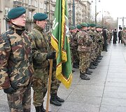 Kovo 11-ąją eitynėmis Lietuvos &scaron;aulių sąjungos nariai pagerbė Lietuvos nepriklausomybę. (2009-03-11)