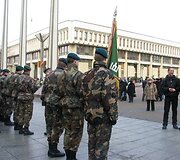 Kovo 11-ąją eitynėmis Lietuvos &scaron;aulių sąjungos nariai pagerbė Lietuvos nepriklausomybę. (2009-03-11)
