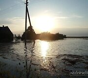  Kėdainių rajone siautėjęs lietus užtvindė namus Siponių kaime. 