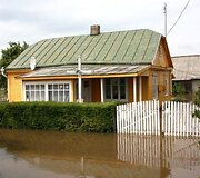  Kėdainių rajone siautėjęs lietus užtvindė namus Siponių kaime. 