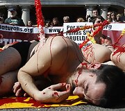 Gyvūnų teisių aktyvistų protestas