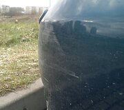 P.Galkontaitės automobilio &bdquo;Mazda 3&ldquo; nubrozdintas bamperis.