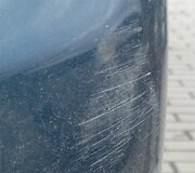 P.Galkontaitės automobilio &bdquo;Mazda 3&ldquo; nubrozdintas bamperis.