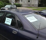 Minties gatvėje parduodamas &bdquo;Volvo&ldquo;.