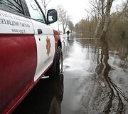Situacija potvynio zonoje ties Rusnės sala &scaron;e&scaron;tadienio popietę