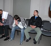 Kaltinamieji alyti&scaron;kių gaujos baudžiamojoje byloje (i&scaron; kairės): D.Eidukevičius, A.Dusevičius, Ž.Kuniutis, M.Milkevičius. 