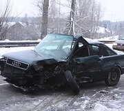 Sudaužytas &bdquo;Audi&ldquo; automobilis