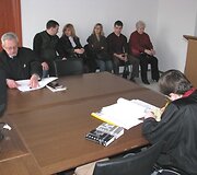 Prokuroras, advokatas ir Gedmanto Gedmino bylos penki liudytojai.