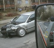 Kaltininko ma&scaron;ina įvykio vietoje