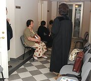 Olga Goluskaitė teismo koridoriuje